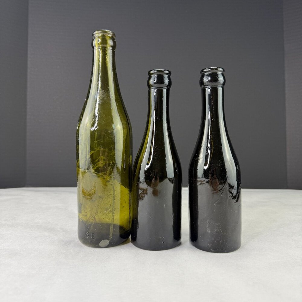 Vintage E & J Burke Olive Green Bottles Lot Of 3 - Picture 2 of 12